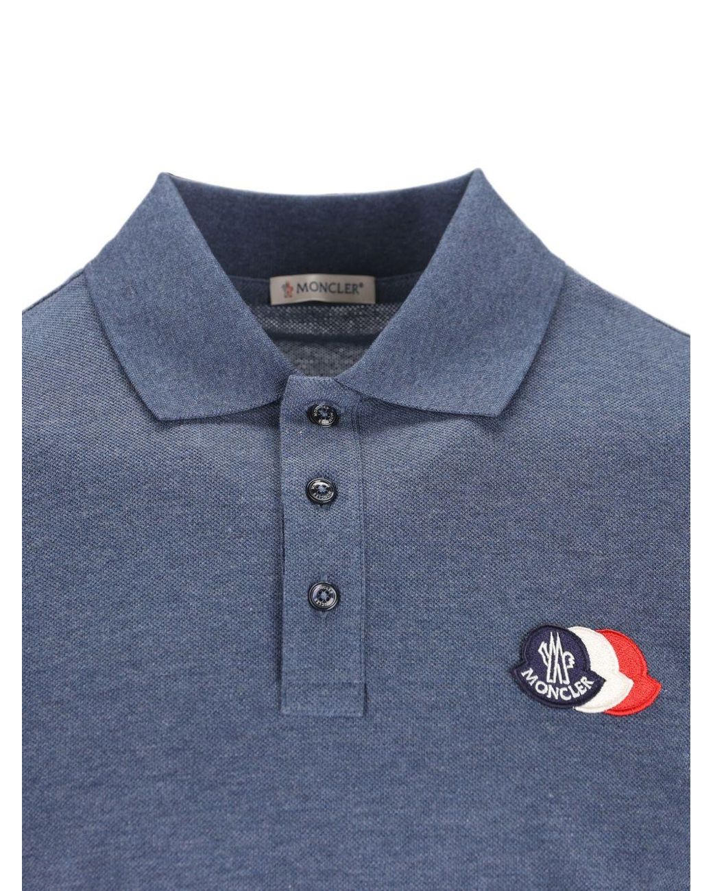 Moncler Blue Cotton T Shirt