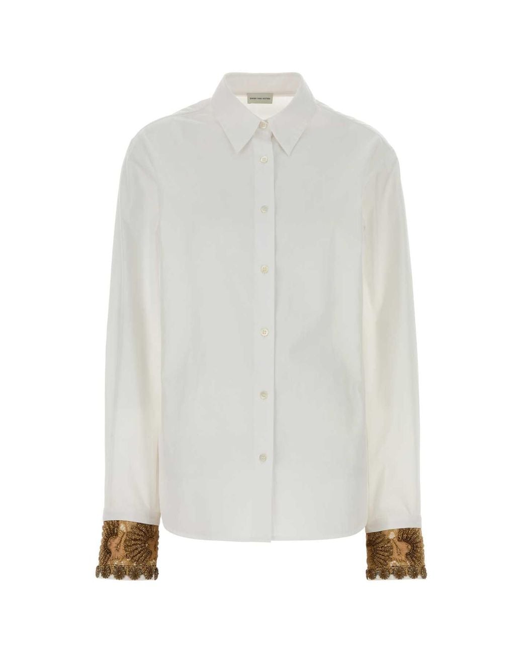 Dries Van Noten White Cotton Poplin Chloris Shirt