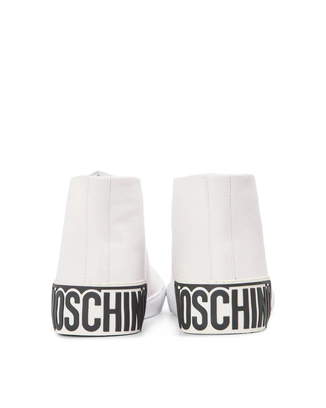 Moschino Couture White Vulc 25 Logo Mid-Top Sneakers for men