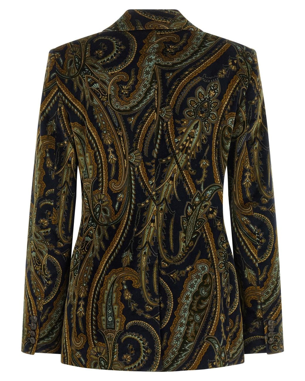 Etro Black Double-Breasted Blazer
