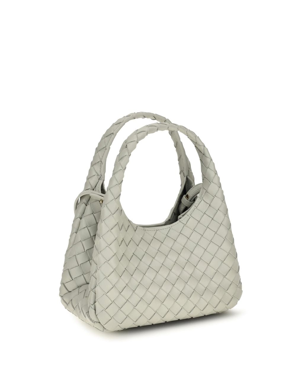 Bottega Veneta Gray Baby Campana Leather Handbag