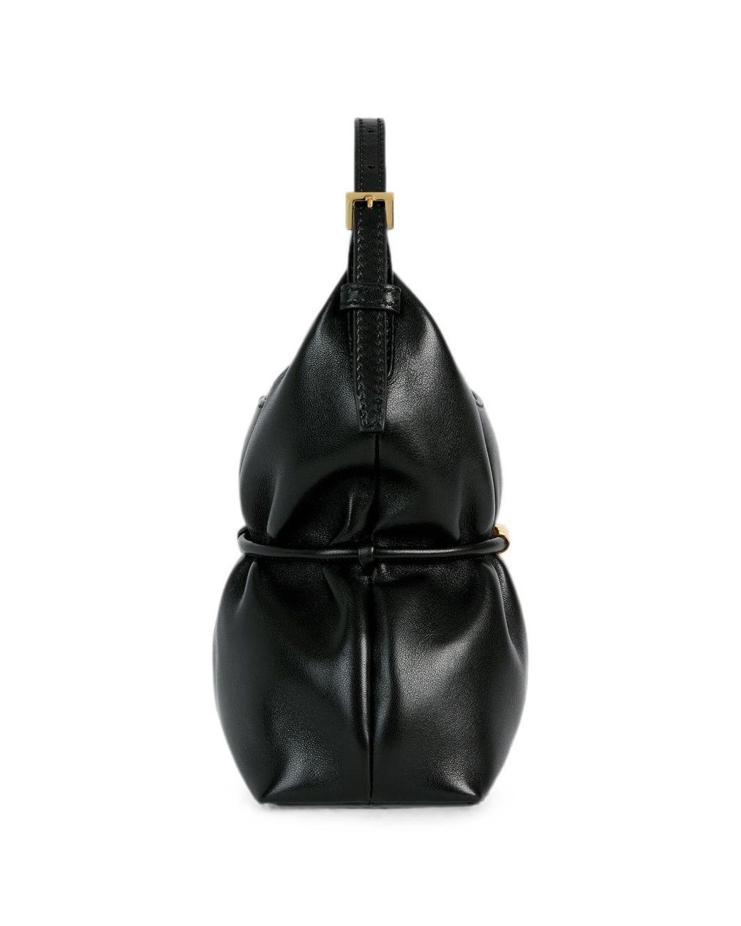 Balmain Black Sphynx Mini Leather Handbag