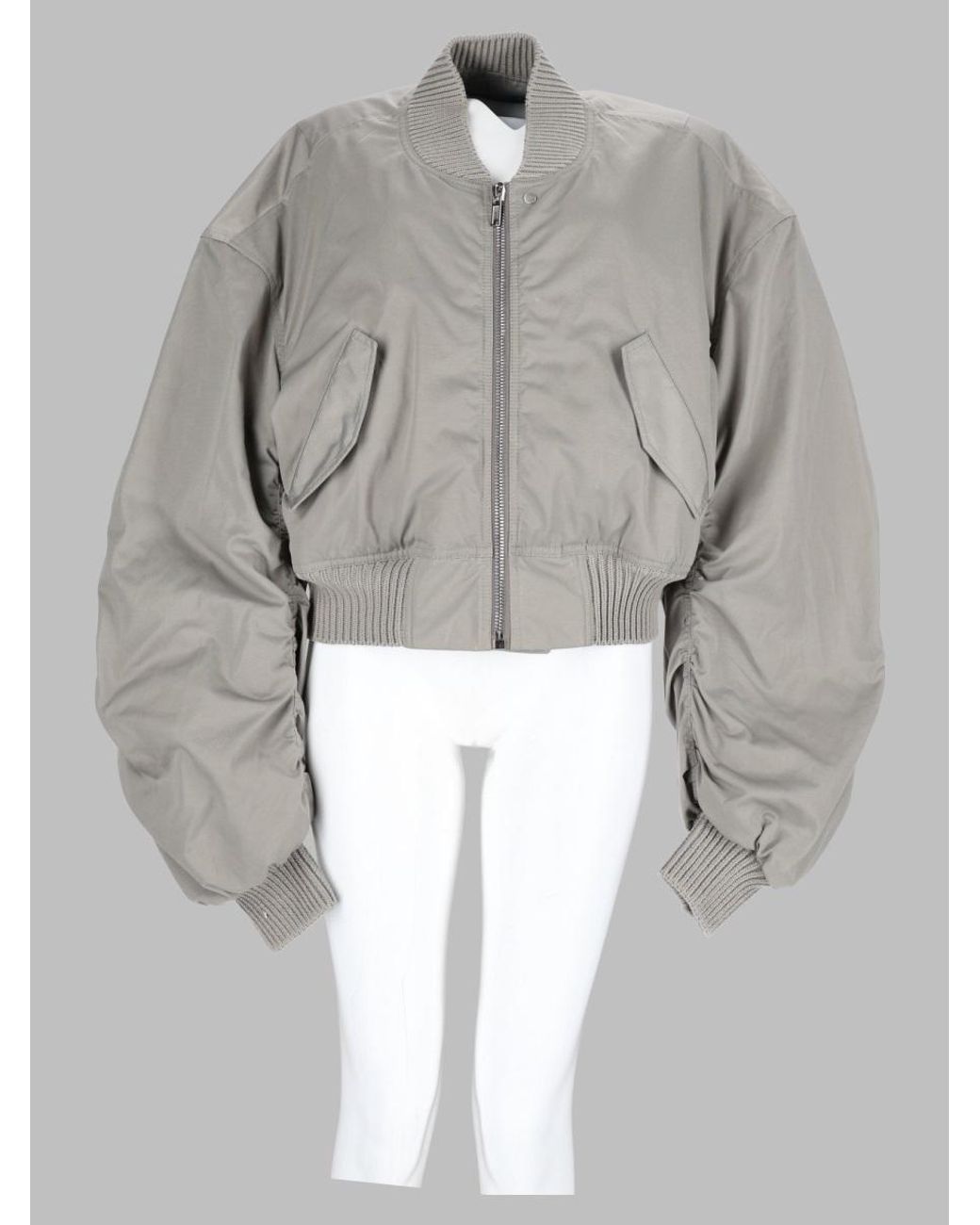 Rick Owens Gray Nylon-Cotton Sports Jacket