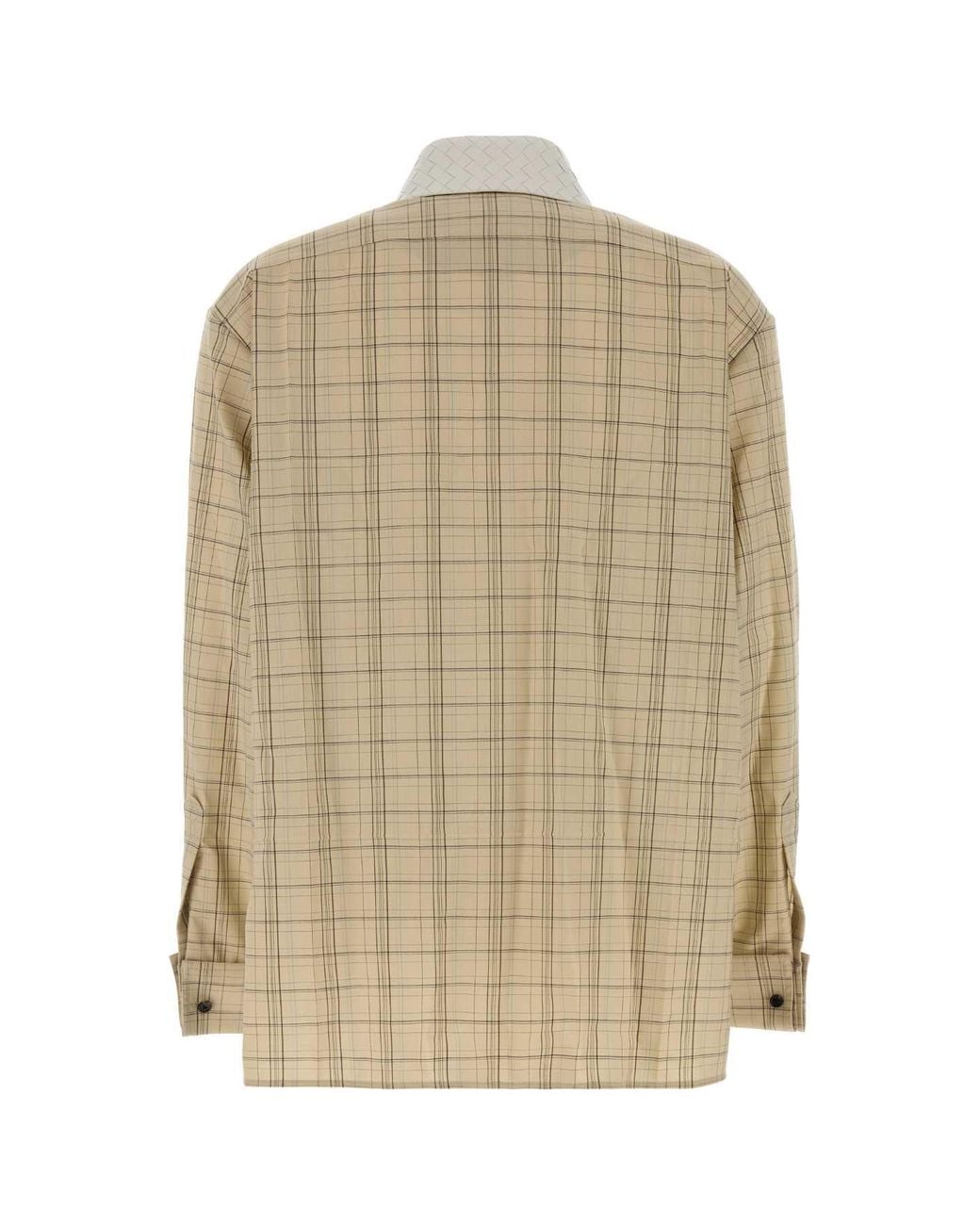 Bottega Veneta Natural Embroidered Wool Shirt