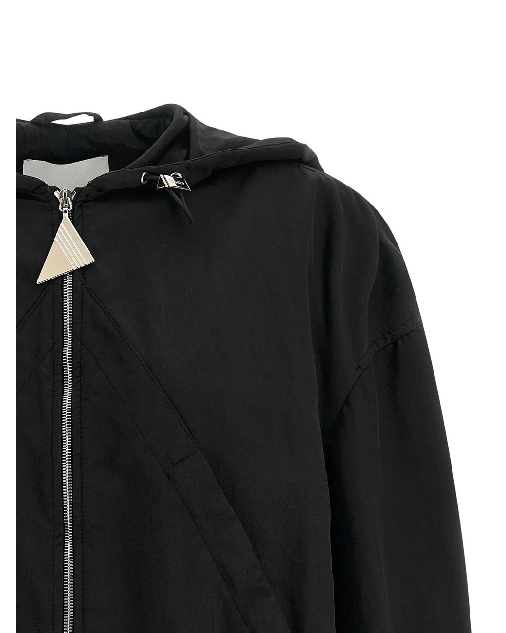 The Attico Black Hooded Bomber Jacket