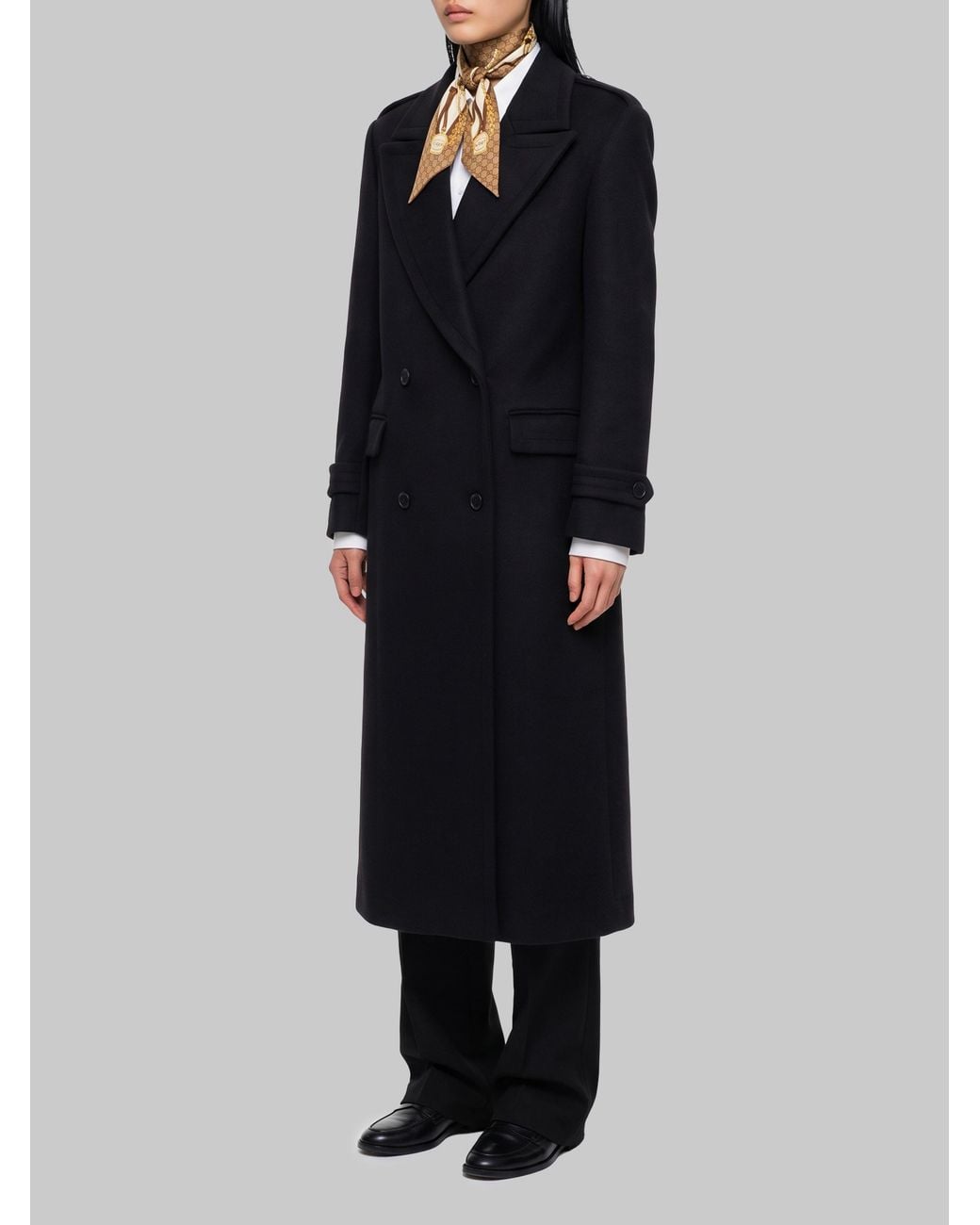 SUTTON NEW YORK Black Double-Breasted Coat