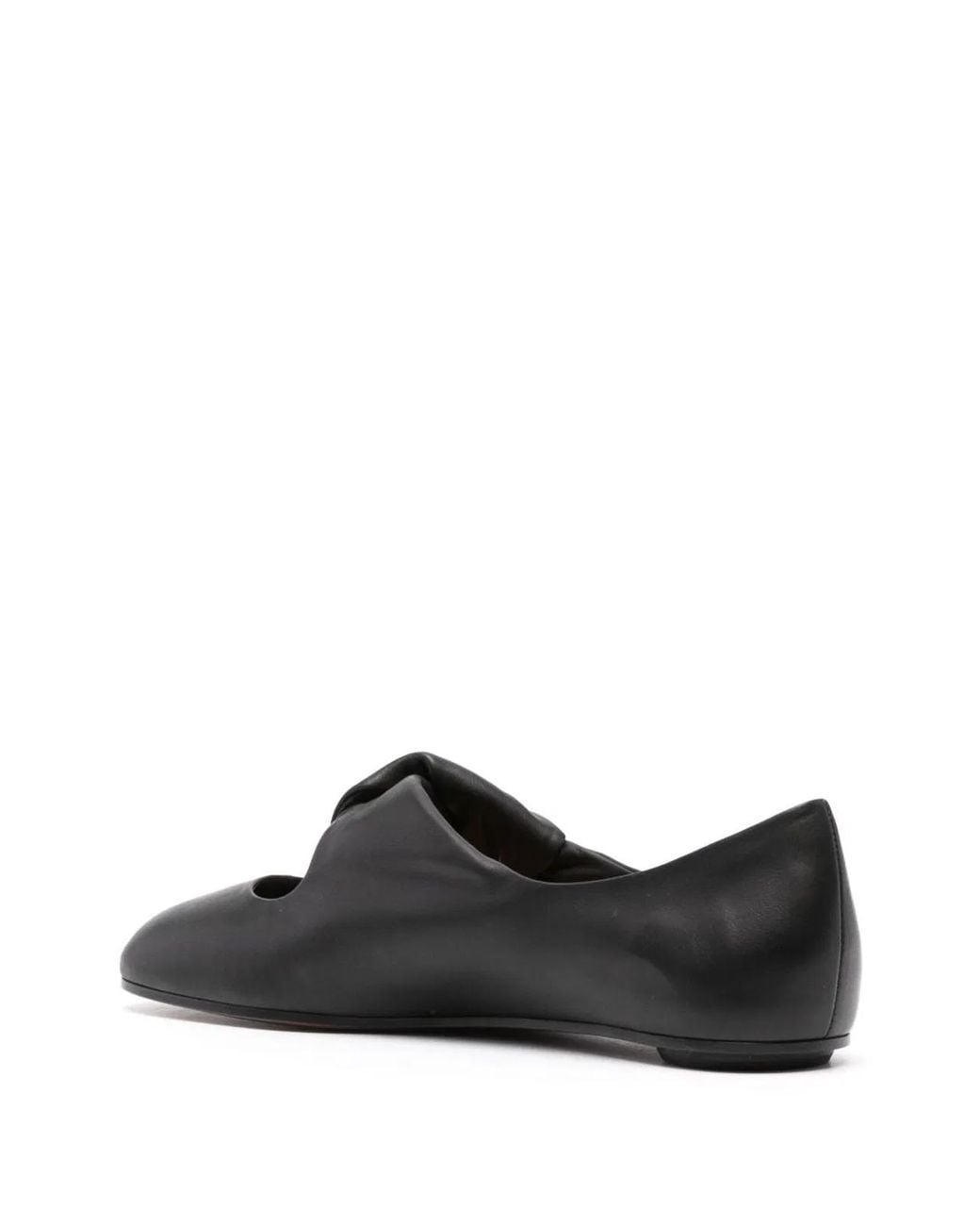 McQueen Black Leather Ballarinas For Comfort