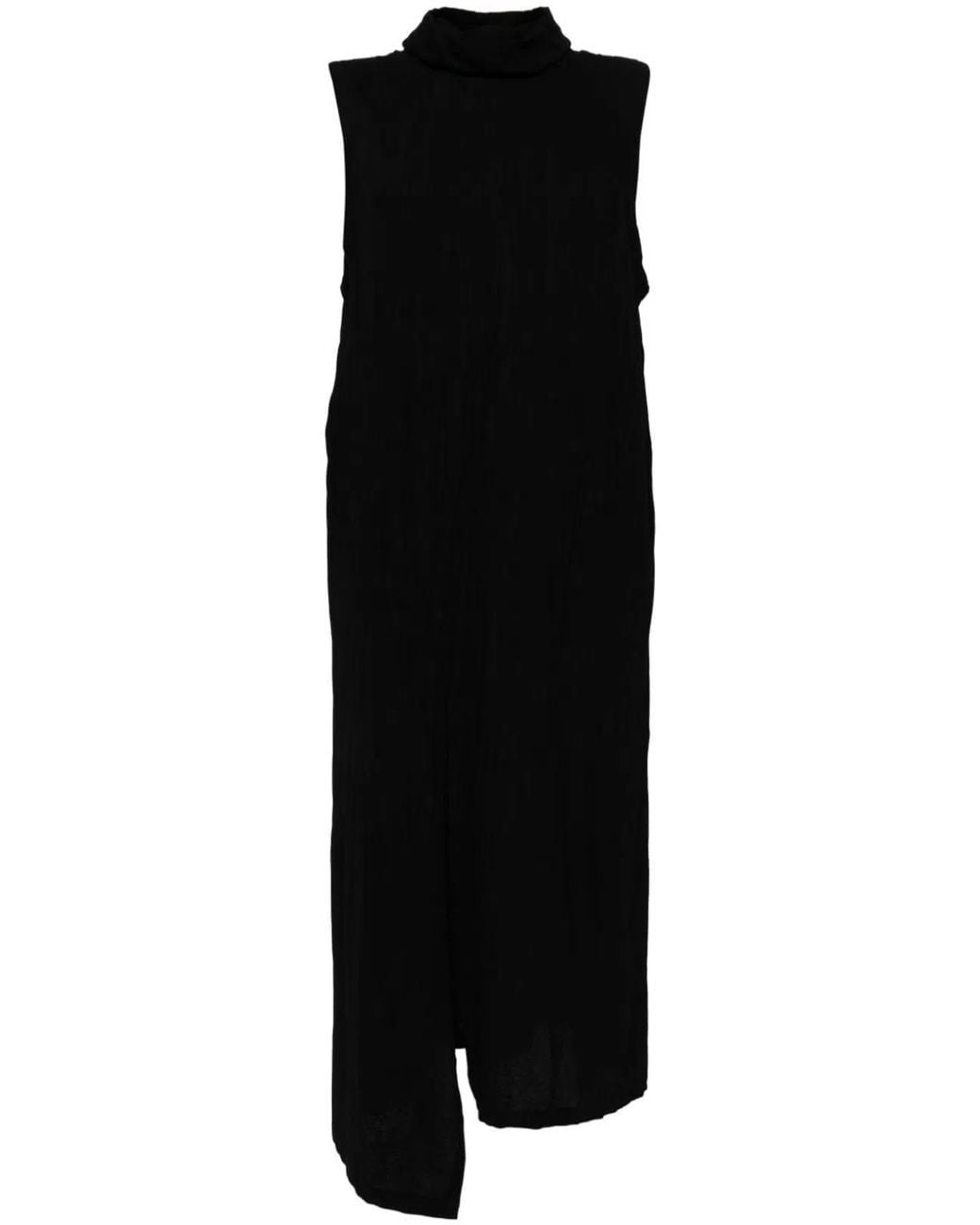 Y's Yohji Yamamoto Black O Hn Sleeveless Dress