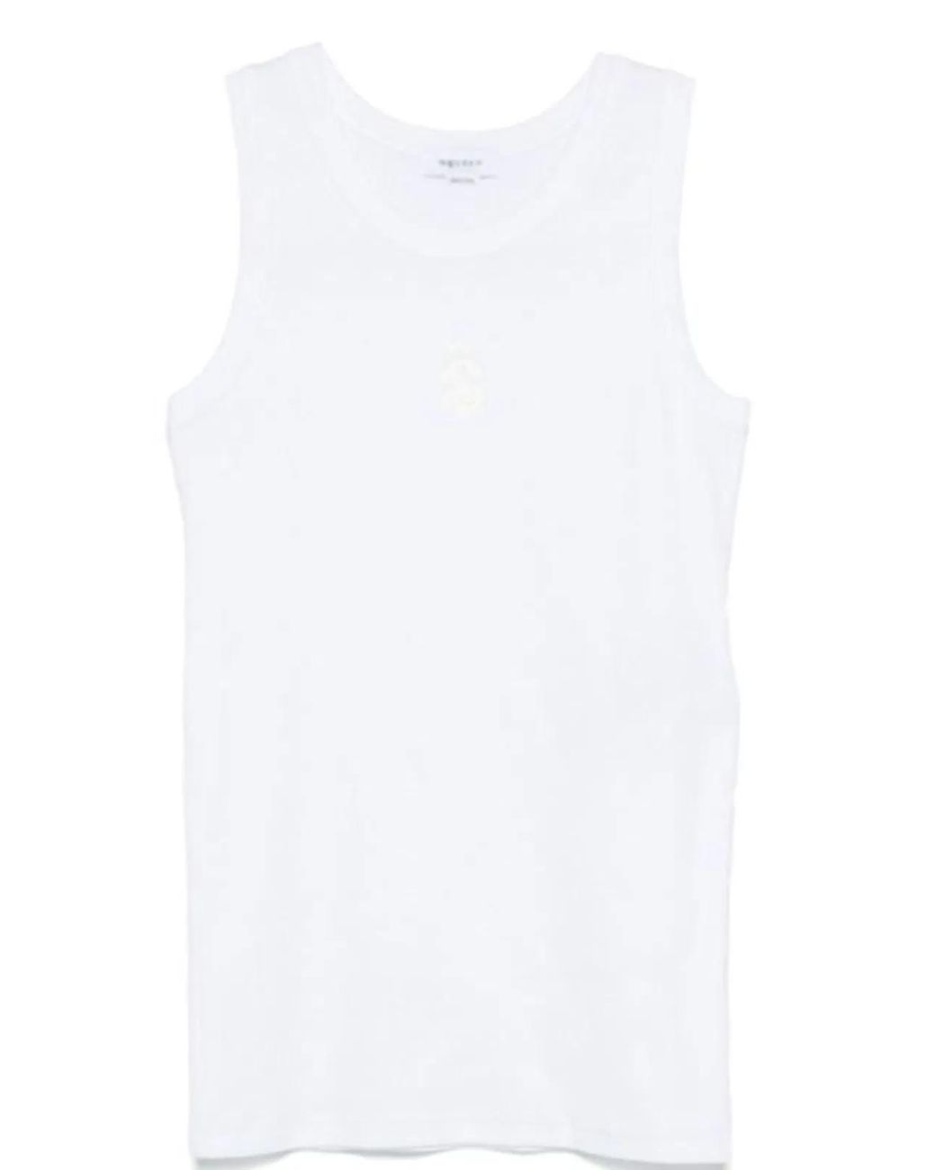 McQueen White Cotton Blend Top for men