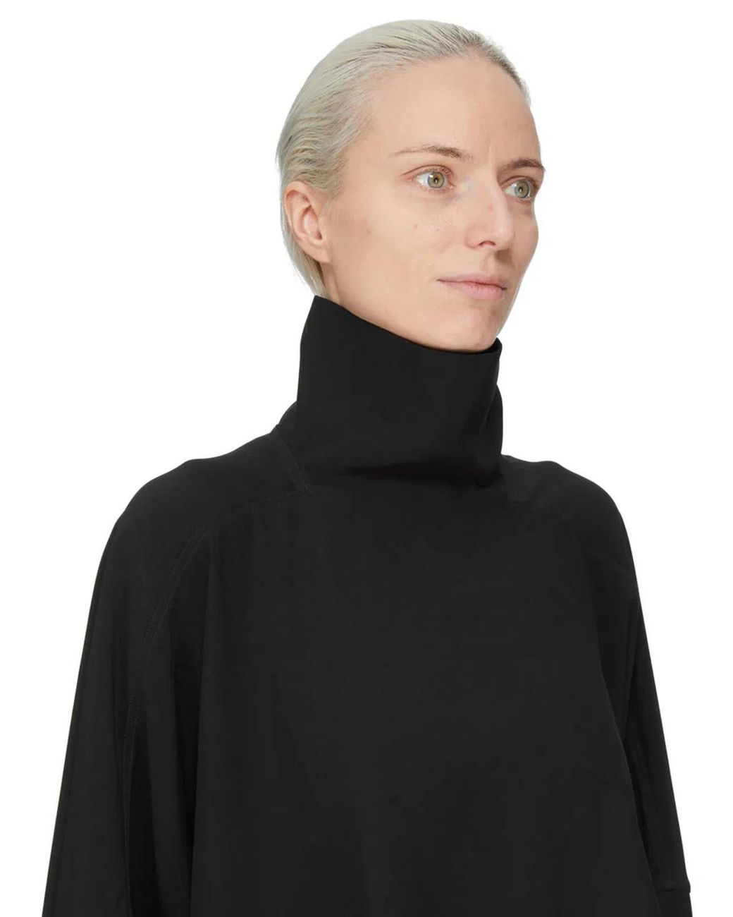 Rick Owens Black Jumbo Crepped Top