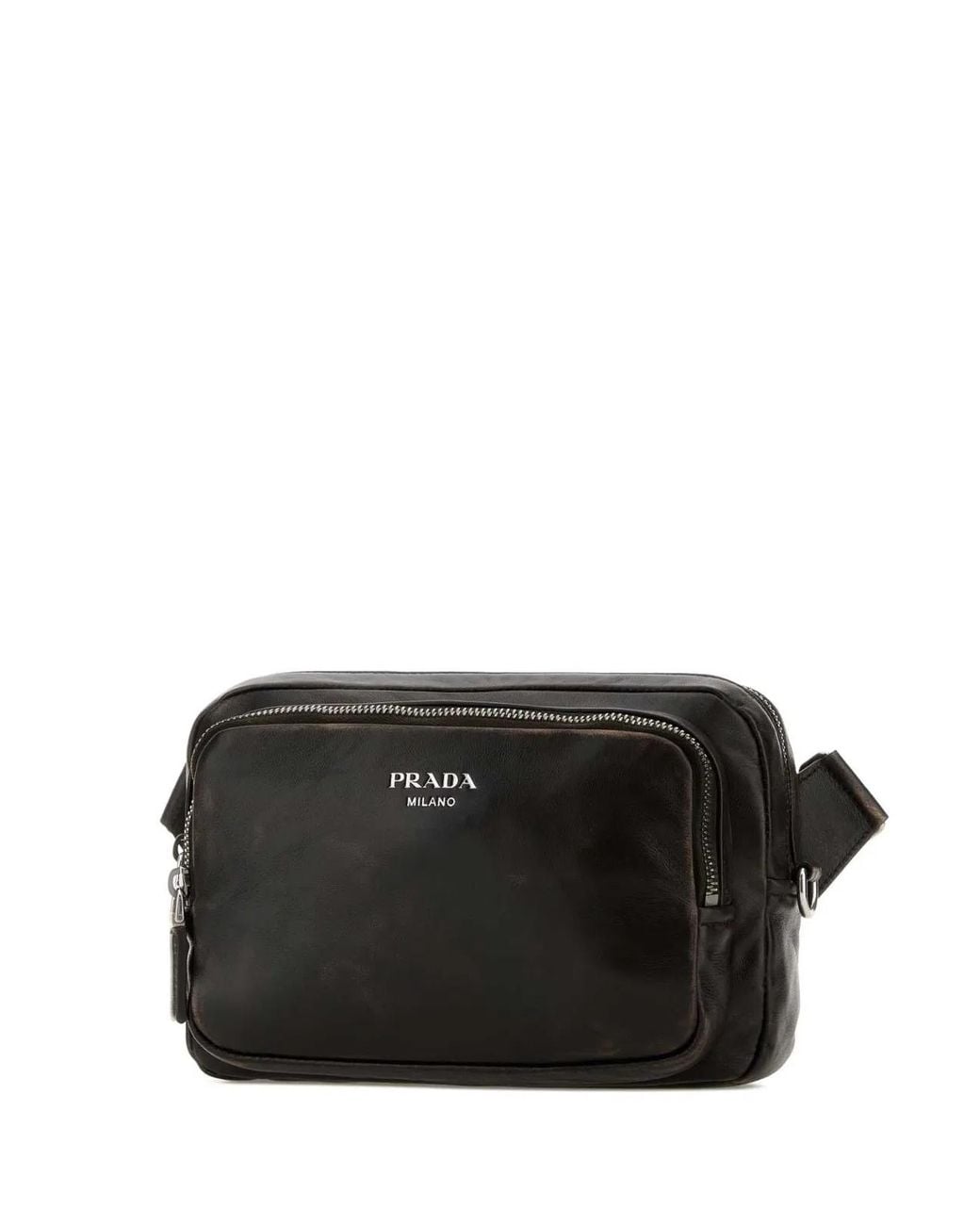 Prada Black Dark Nappa Leather Crossbody Bag for men