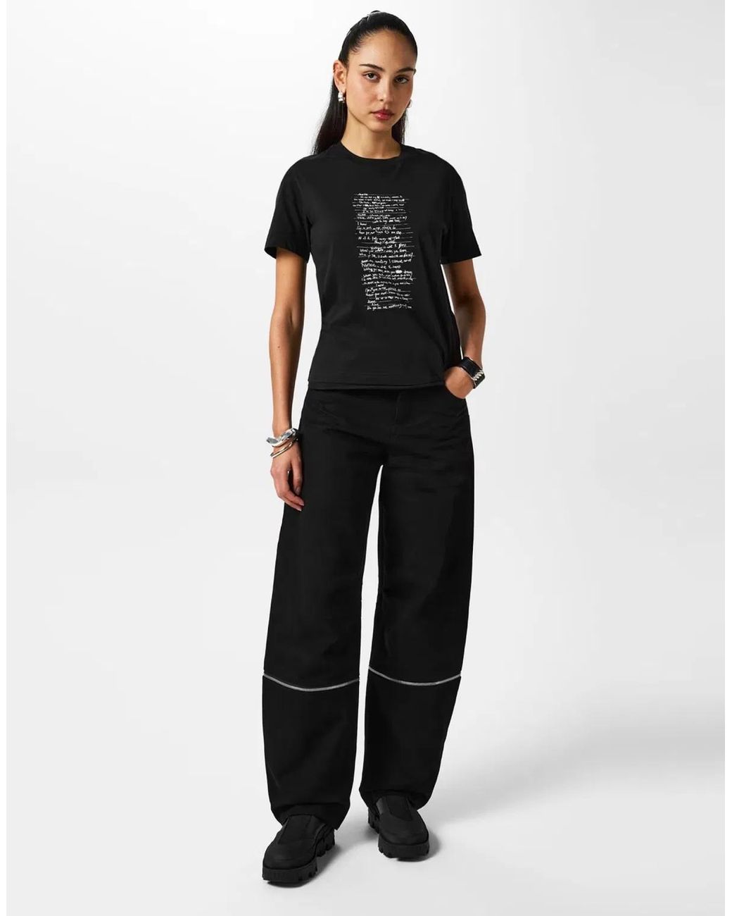 Moncler Black Genius X Willow Smith Alone Logo T-Shirt