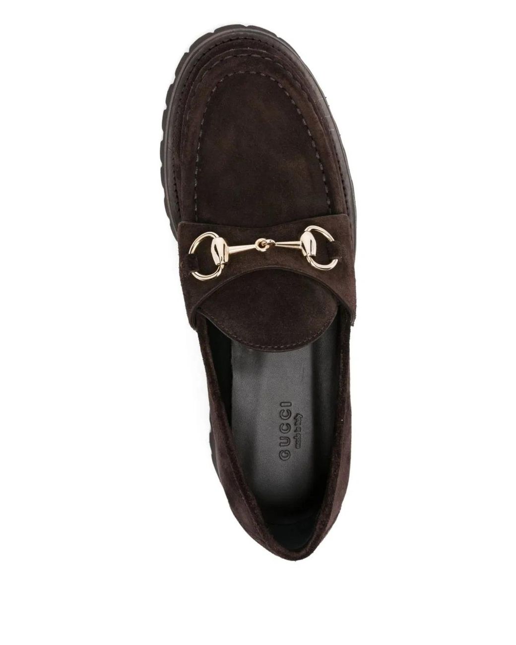 Gucci Black Suede Buckle Loafer Shoes