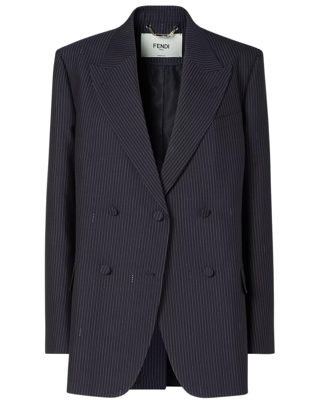 Fendi Blue Wool Blazer