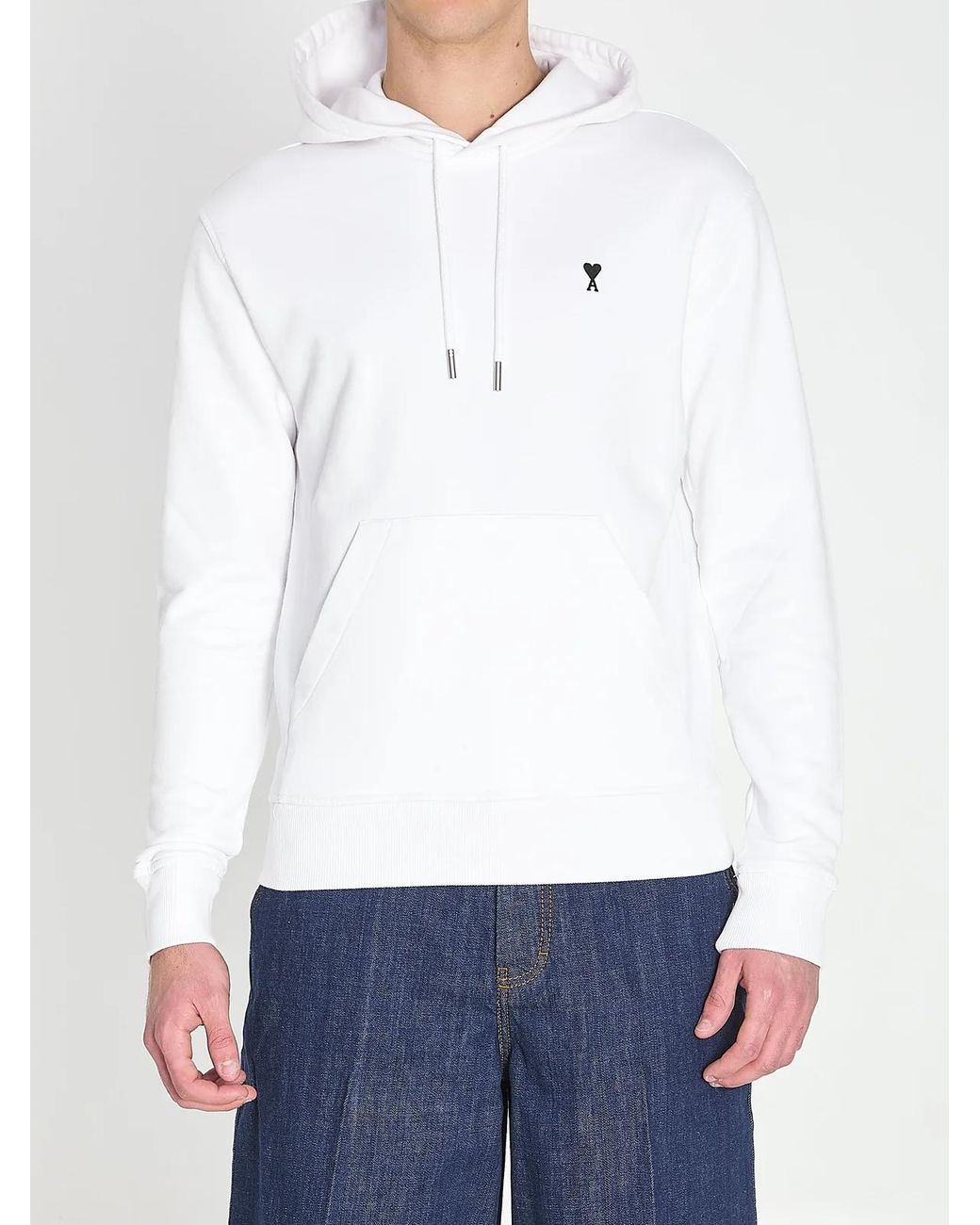 AMI White Ami De Coeur Hoodie for men