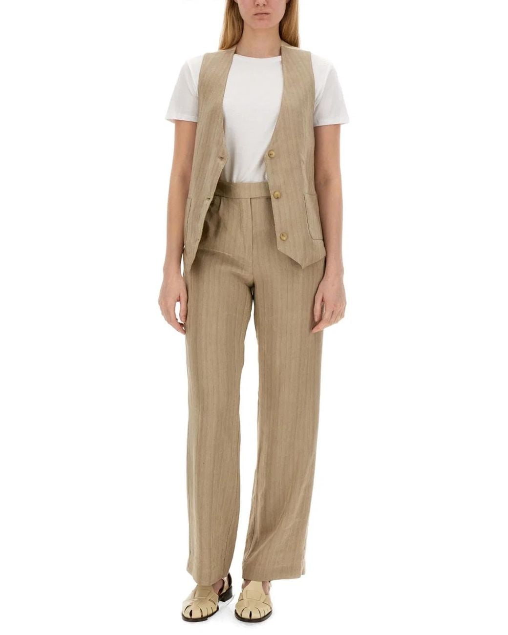 Alysi Natural Linen Pants