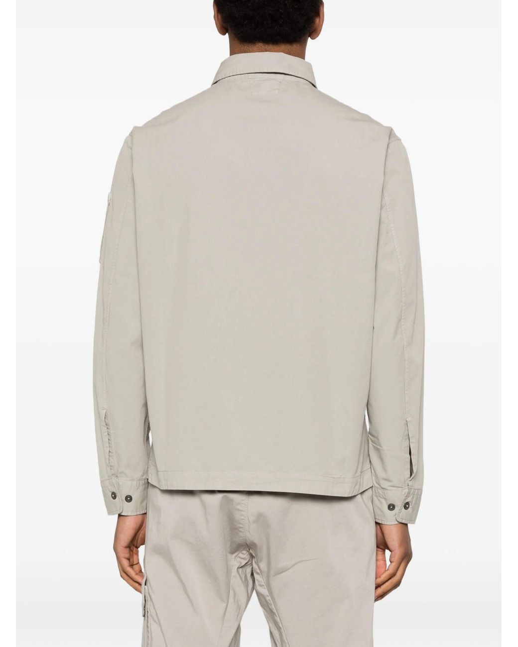 C P Company White Dove Cotton Overshirt