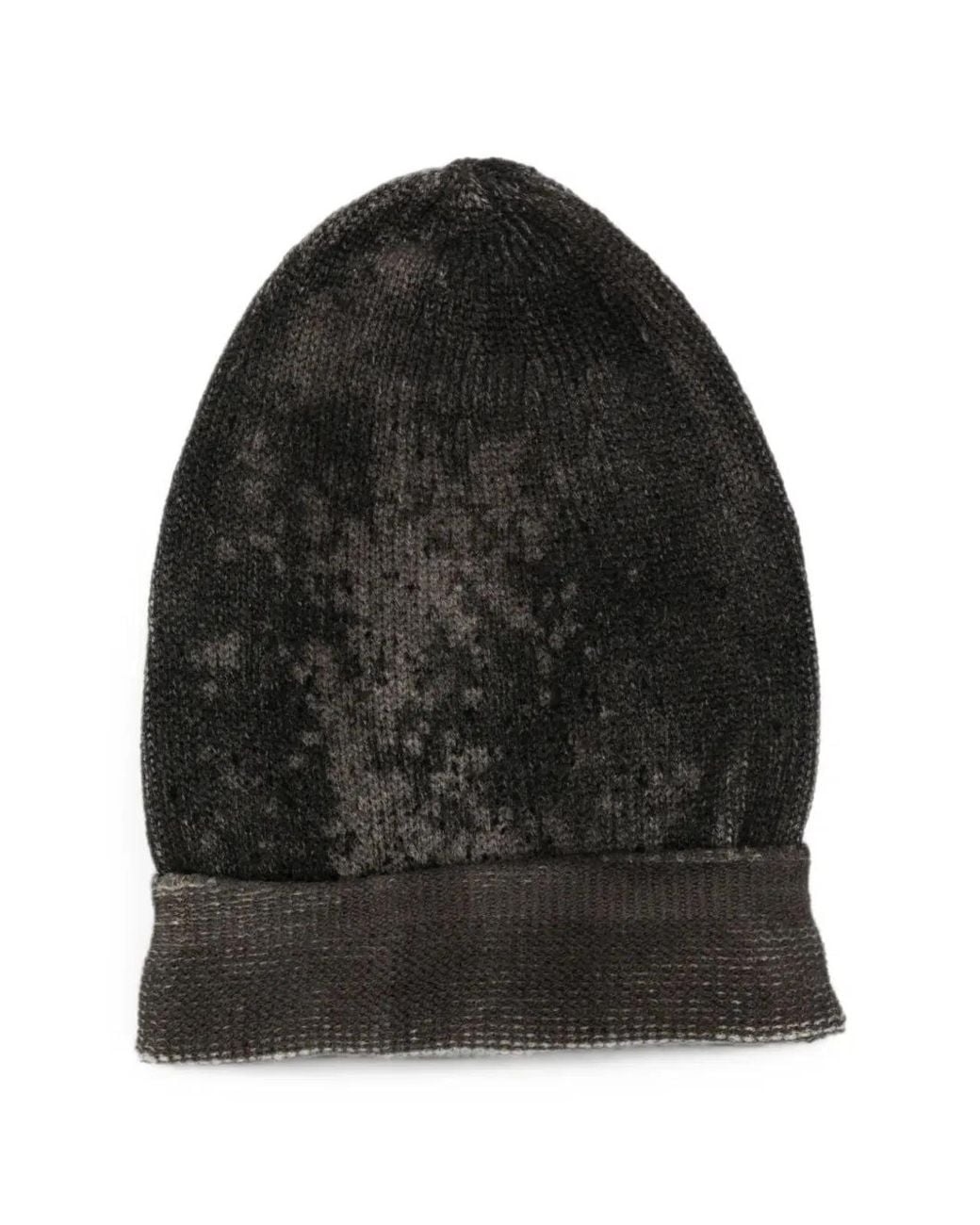 Avant Toi Black Salt Effect Cashmere Hat for men