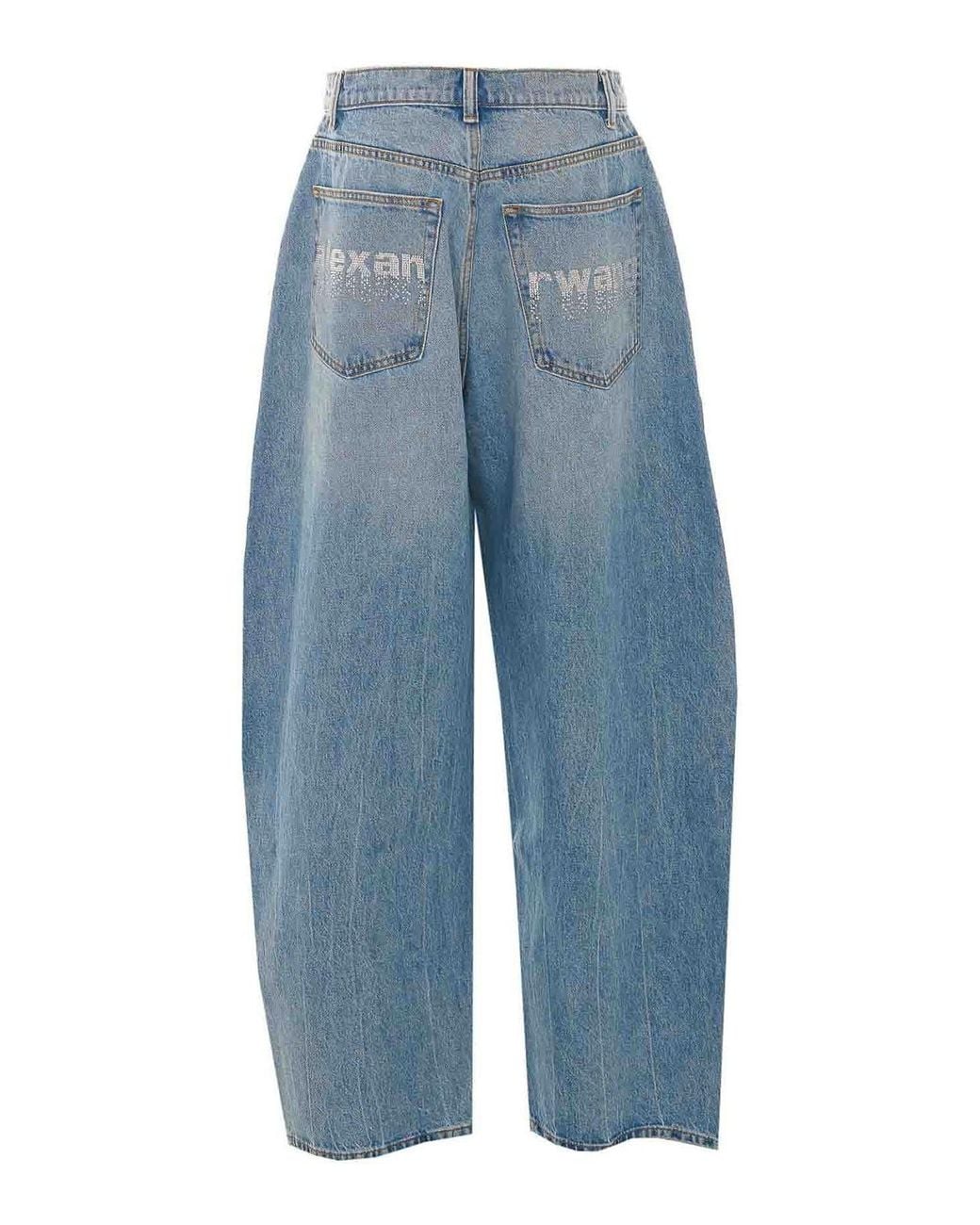 Alexander Wang Blue Blow Up With Crystals Jeans