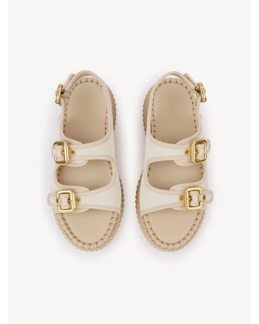 Chloé Natural Elegant Sandals