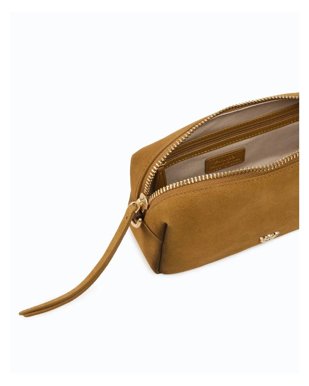 Pinko Metallic Trittico Mini Suede Bag