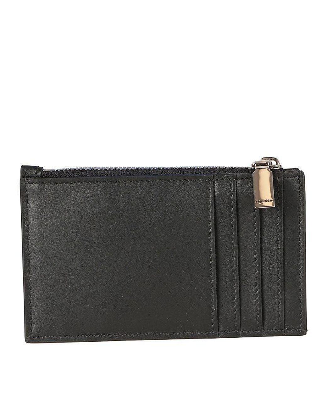 McQueen Black Wallets Calf Leather