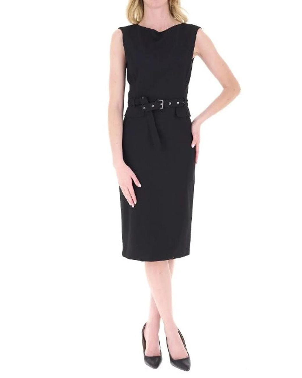 Pinko Black Viscose Blend Dress