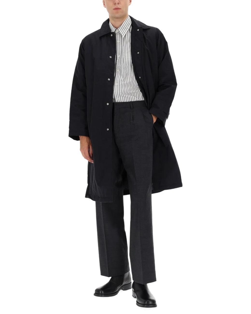 sunflower Black "Relaxed" Coat for men