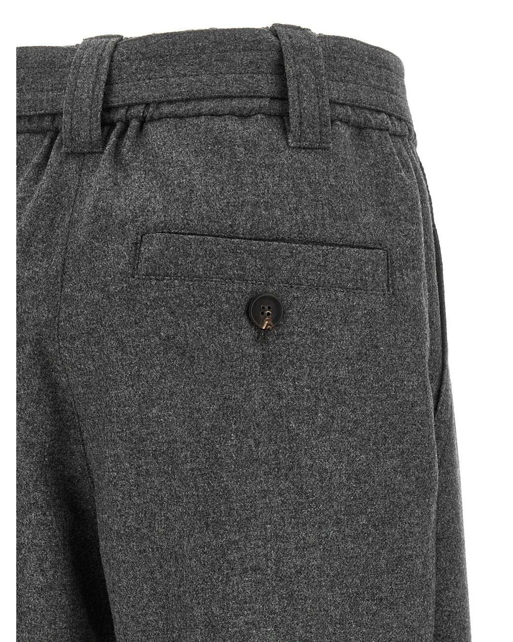 Brunello Cucinelli Gray 'Loose Cargo' Pants