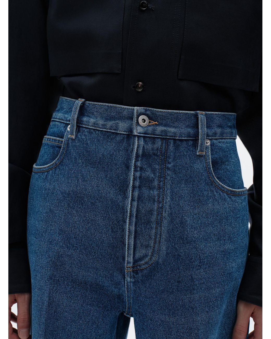 Bottega Veneta Blue Wide-Leg Jeans With A Medium Wash for men
