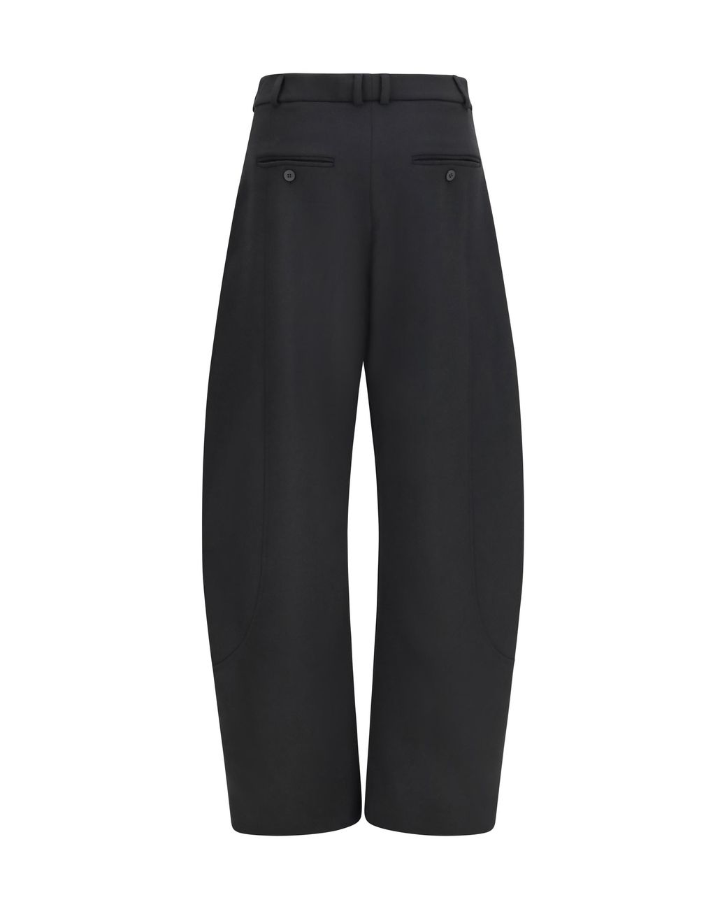 Nissa Blue Wool-Blend Straight-Leg Pants