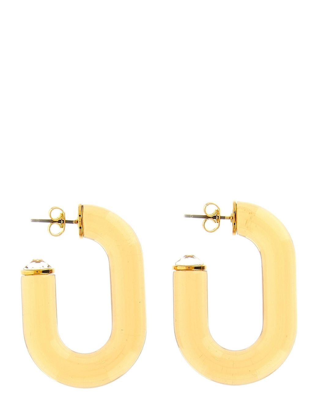 Rabanne Metallic 'Bo Resine' Earrings With Crystal Detail