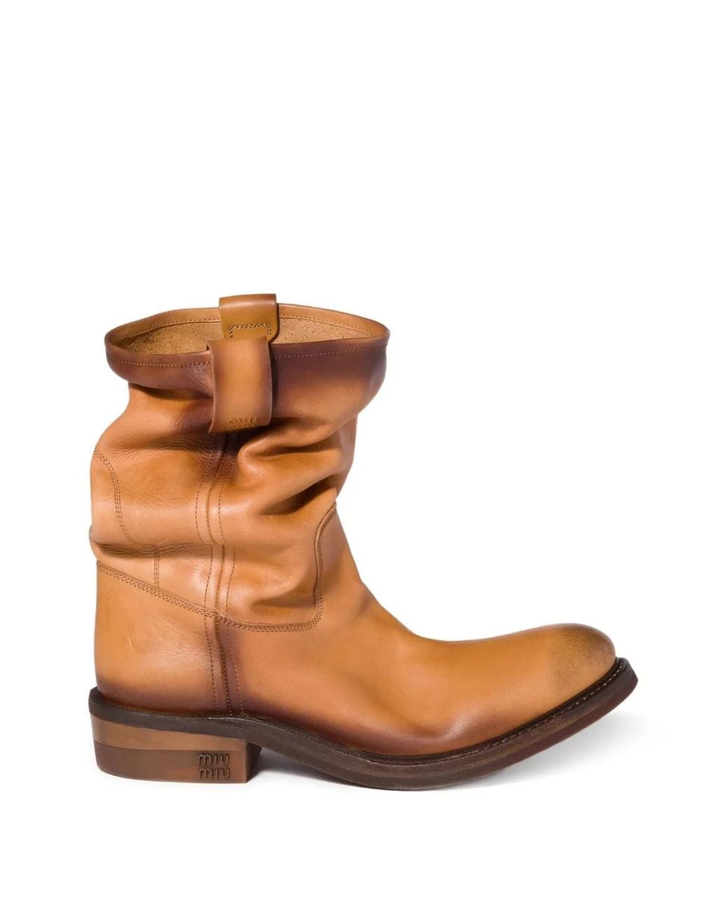 Miu Miu Brown Foule Ankle Boots