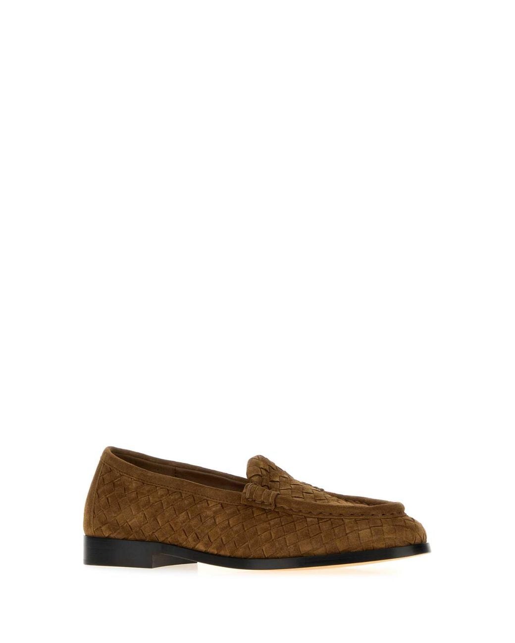 Bottega Veneta Brown Biscuit Suede Silenzio Loafers