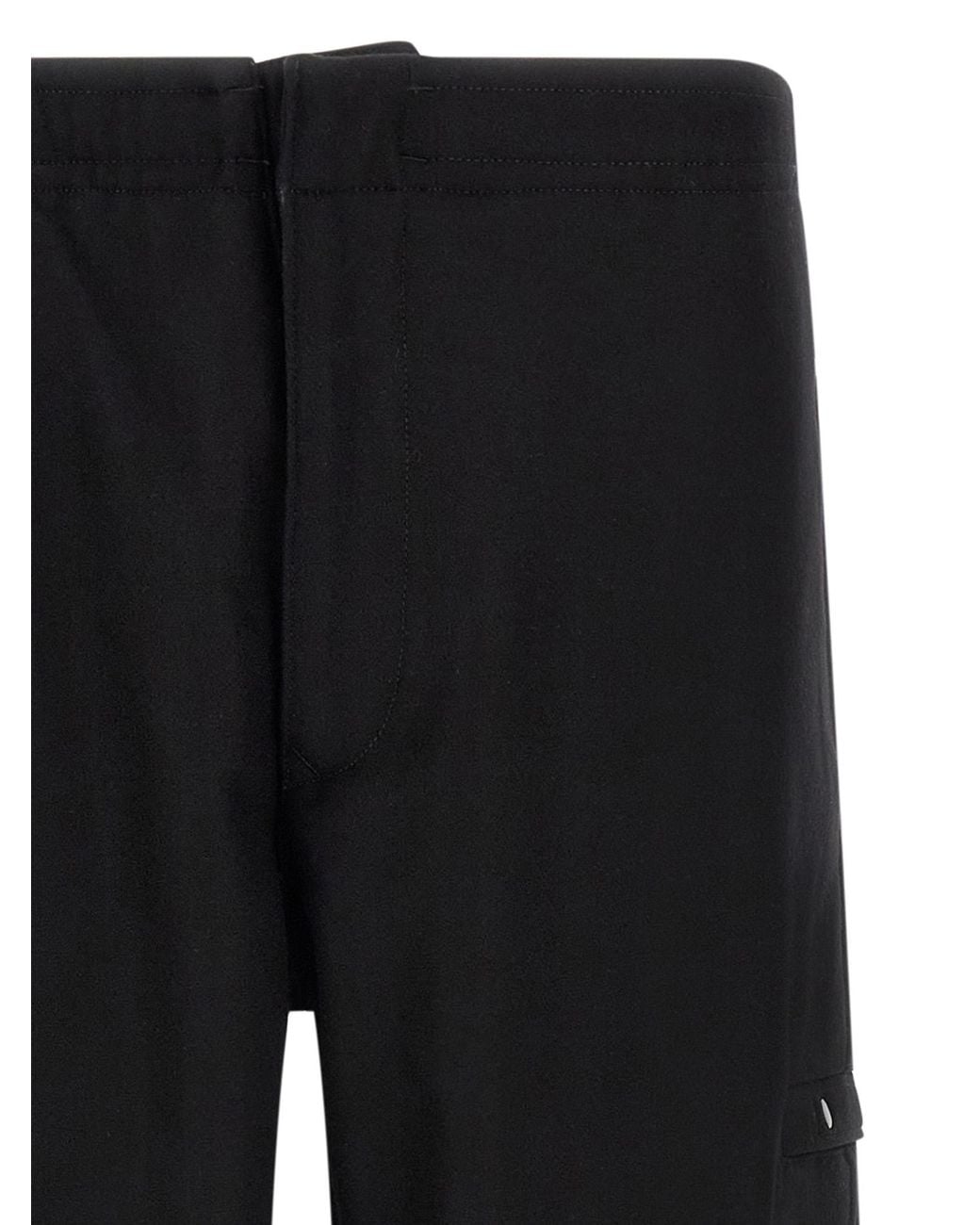Stone Island Black 'Badge Ghost' Cargo Pants for men