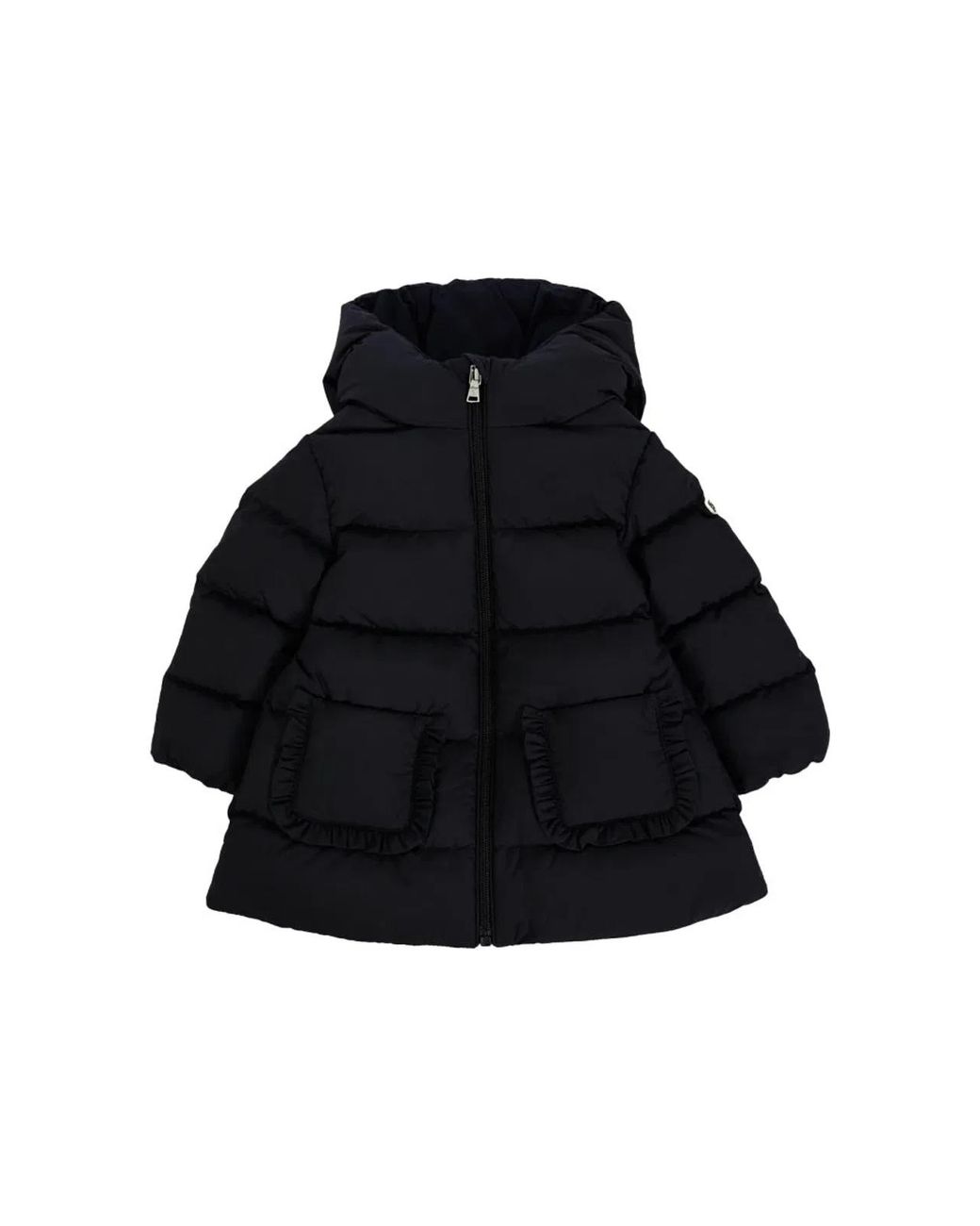 Moncler Black Jacket With Logo And Hood