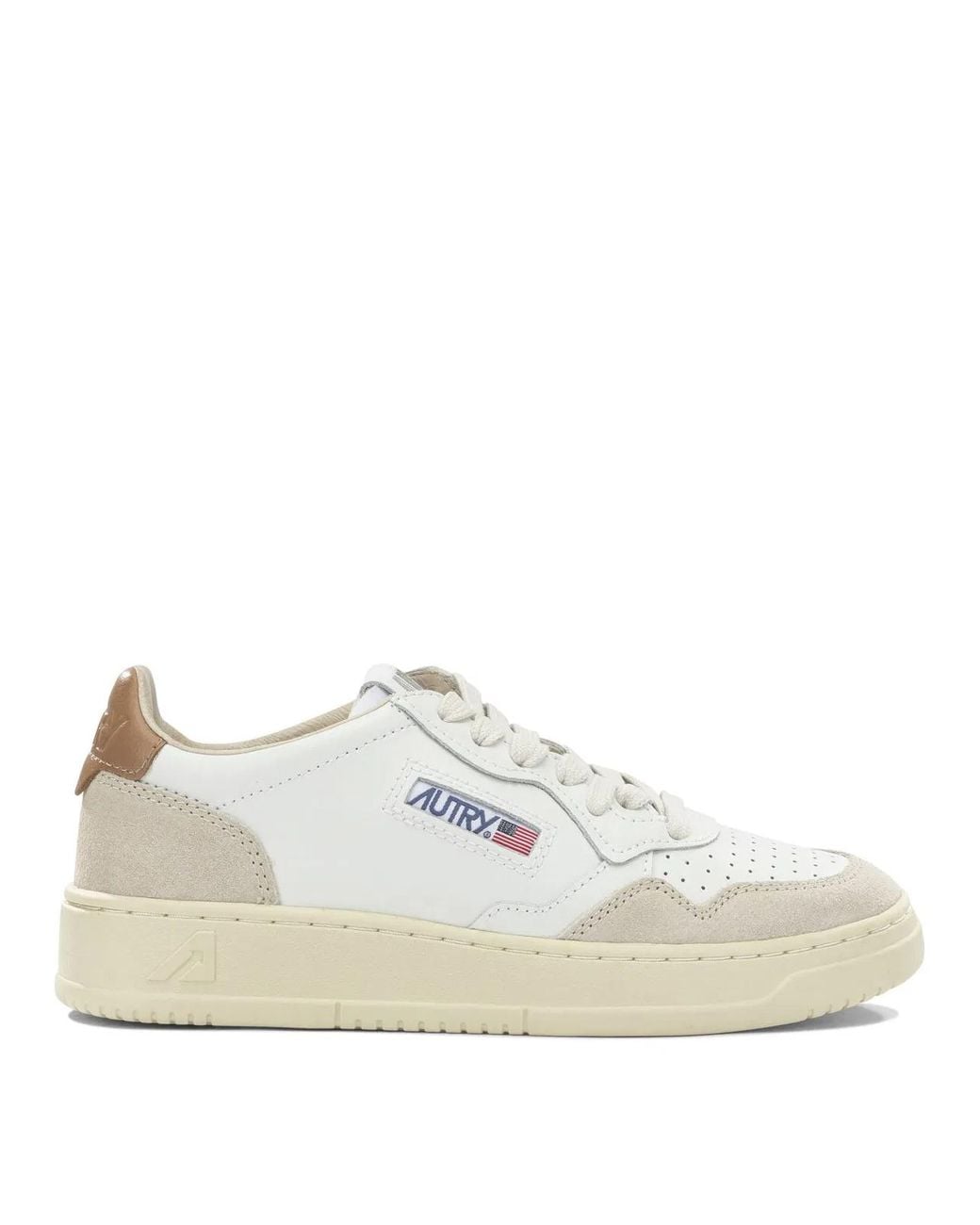 Autry White "Medalist Low" Low-Top Sneakers