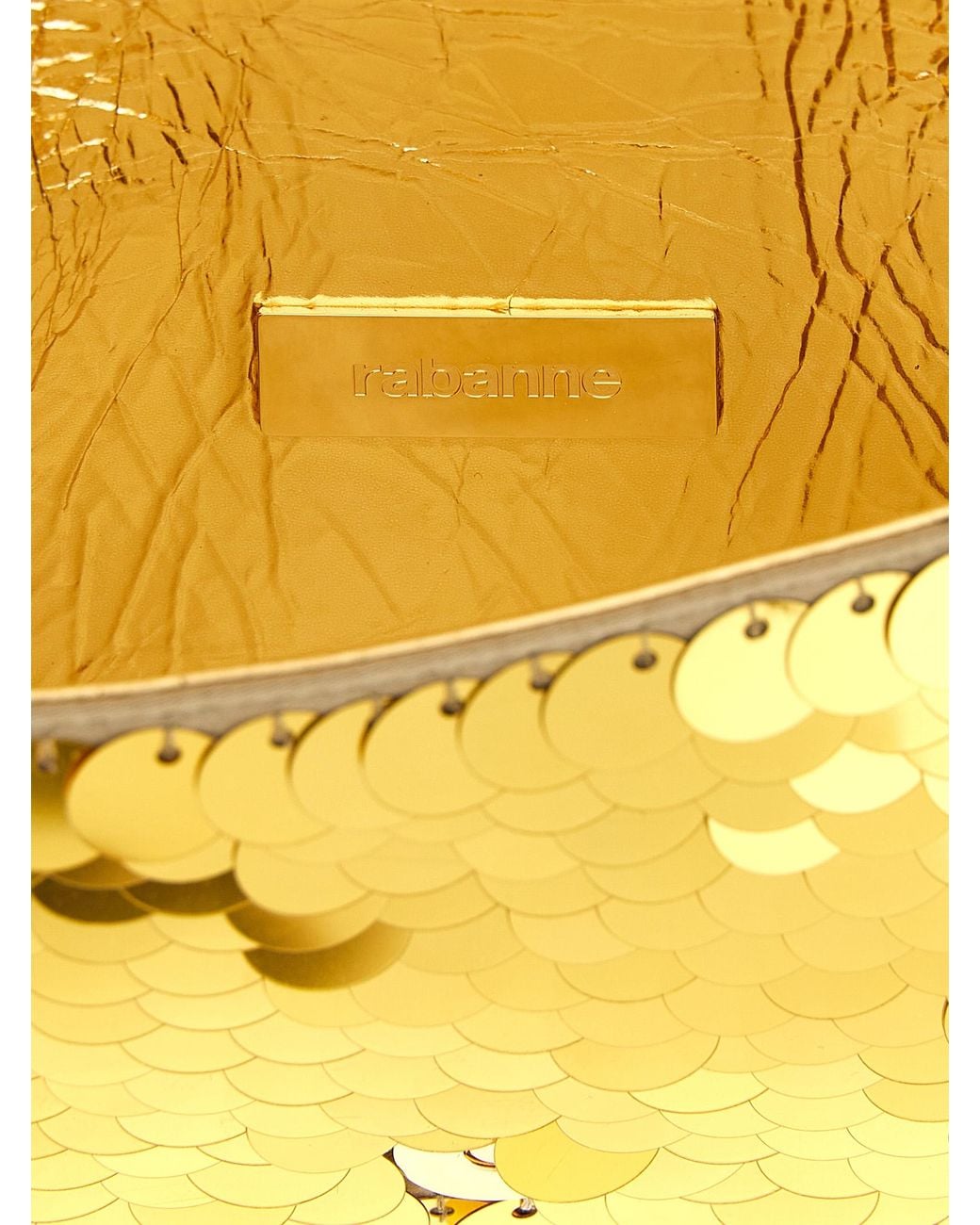 Rabanne Metallic 'Sparkle Baguette Mini' Shoulder Bag