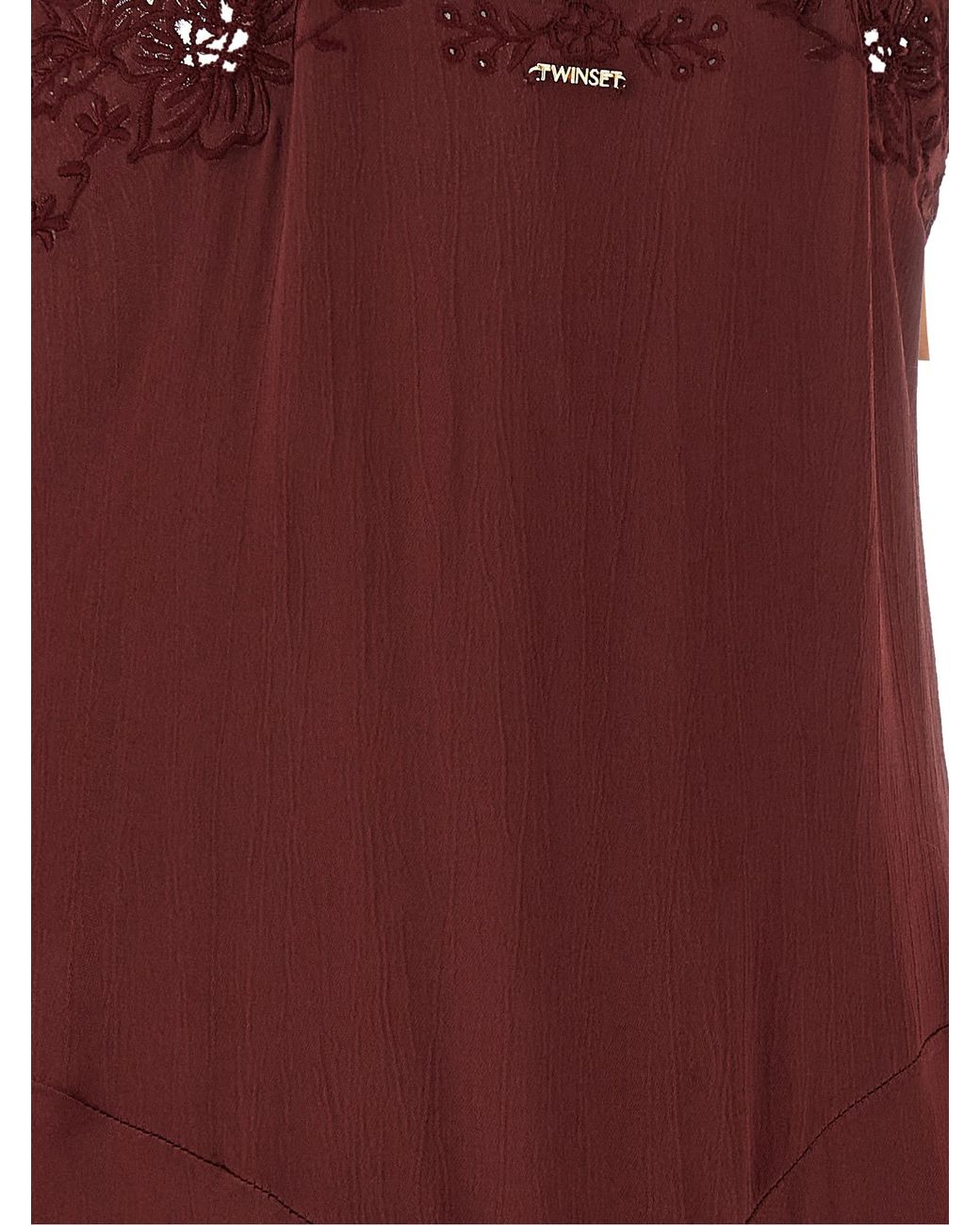 Twinset Purple Twin Set Envers Satin Dress