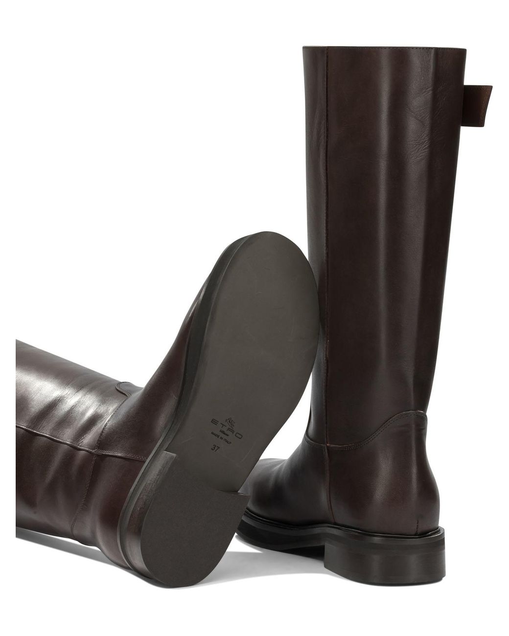 Etro Black "Paisley" Knee-High Boots