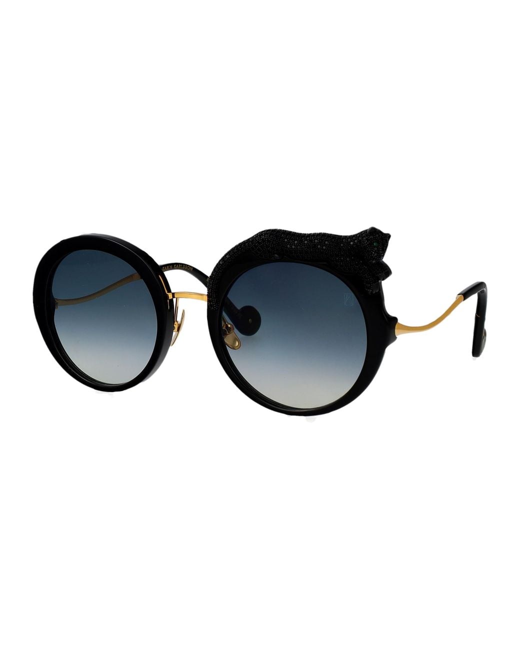 Anna Karin Karlsson Blue Crystal Acetate Sunglasses