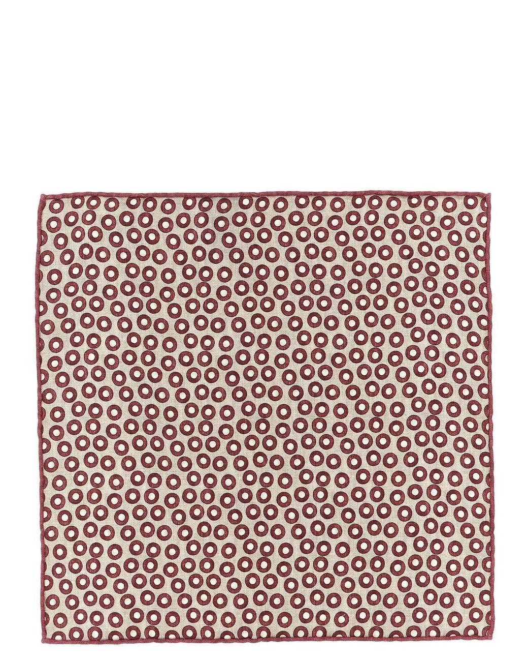 Brunello Cucinelli Red Polka Dot Pocket Clutch Bag for men