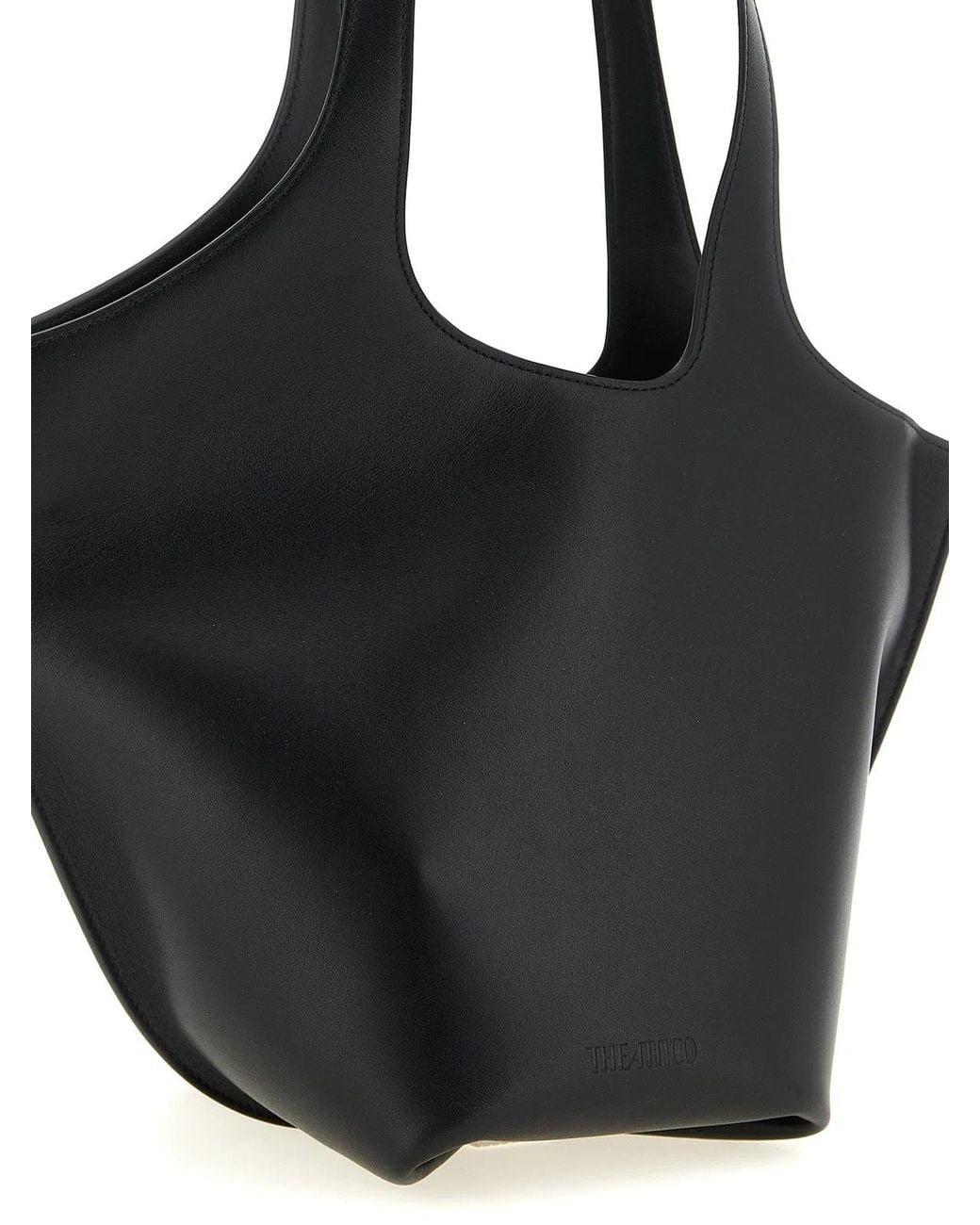 The Attico Black 'La Scoop Medium' Shoulder Bag