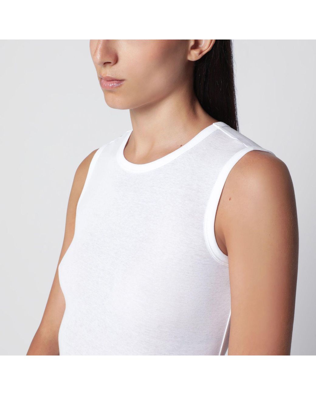 Flore Flore Blue Esmé Lw Ribbed Organic Cotton Tank Top