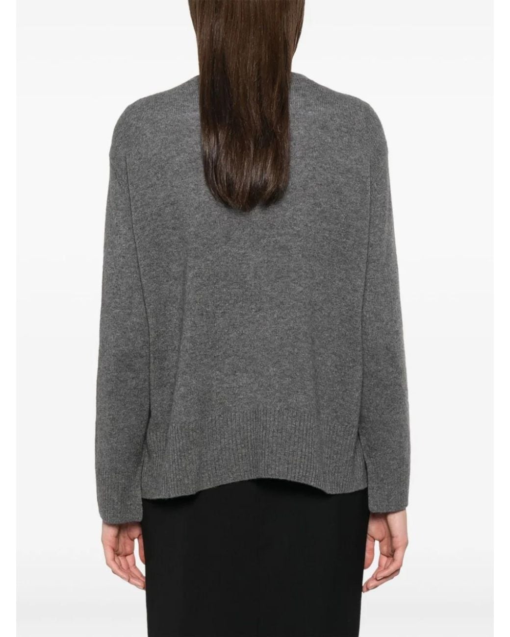 Be You Gray Cashmere Crewneck Sweater