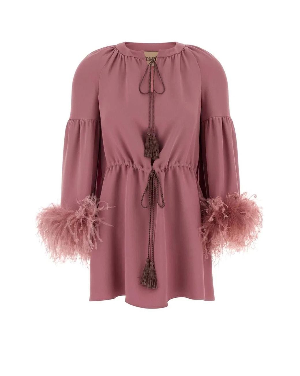 Valentino Garavani Pink Top With Feathers