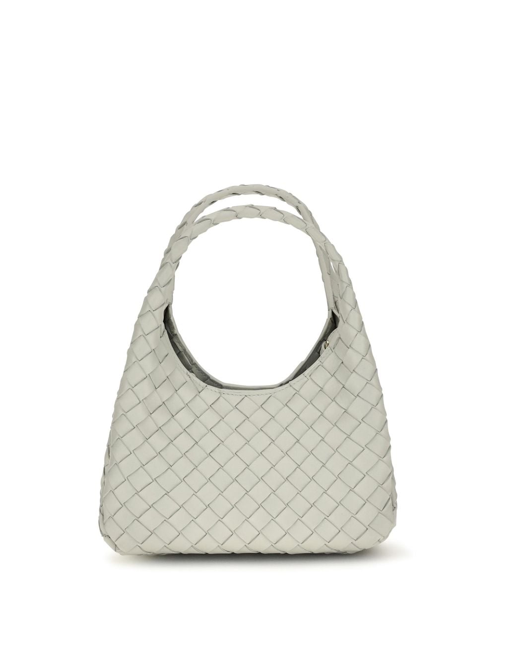 Bottega Veneta Gray Baby Campana Leather Handbag