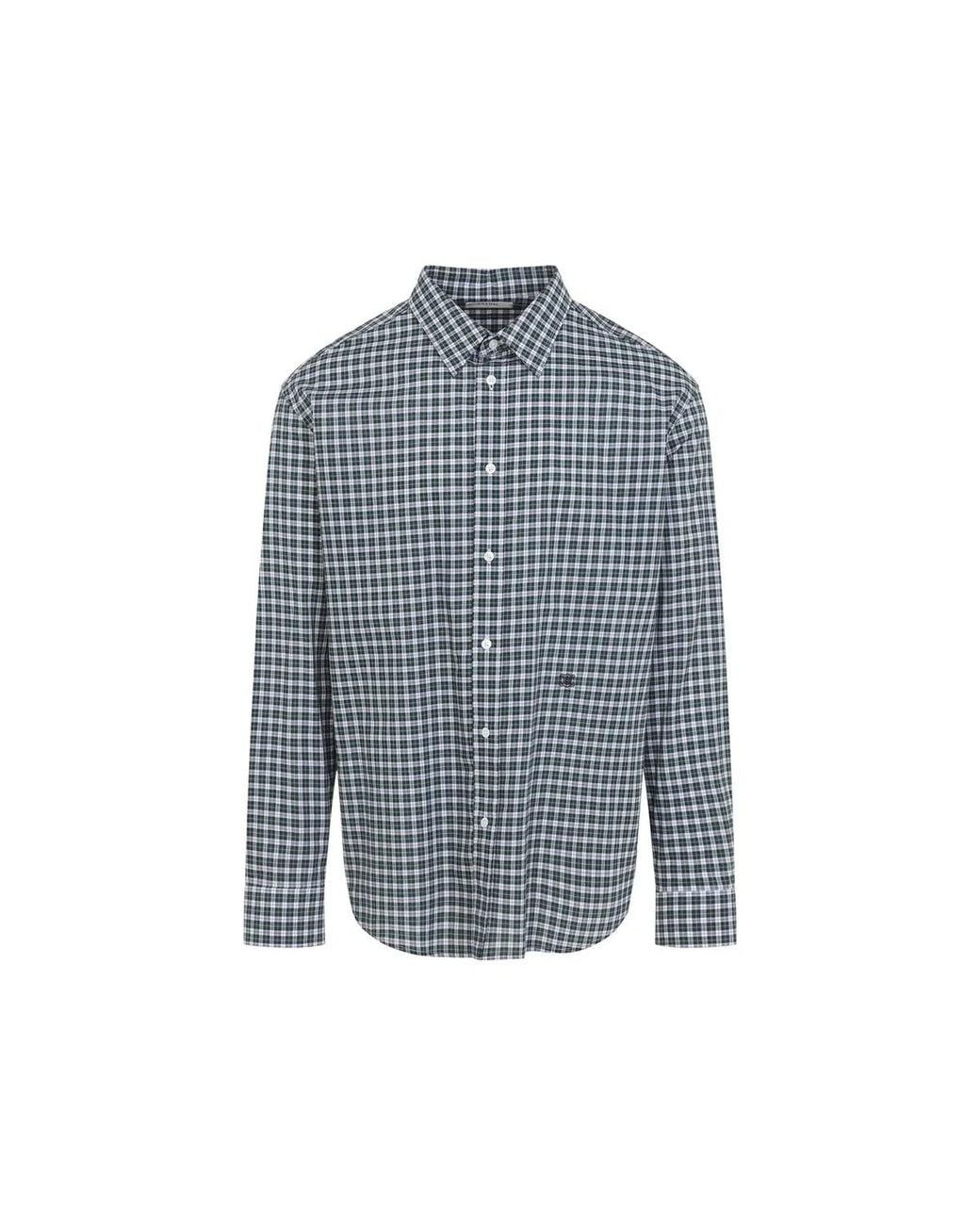 Céline Blue Relaxed Cotton Shirt for men