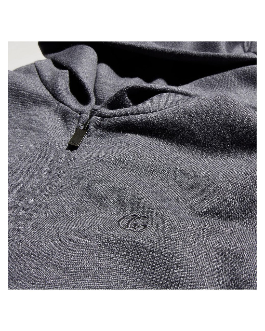 Gucci Gray Silk And Cotton Jersey Zip-Up Sweatshirt