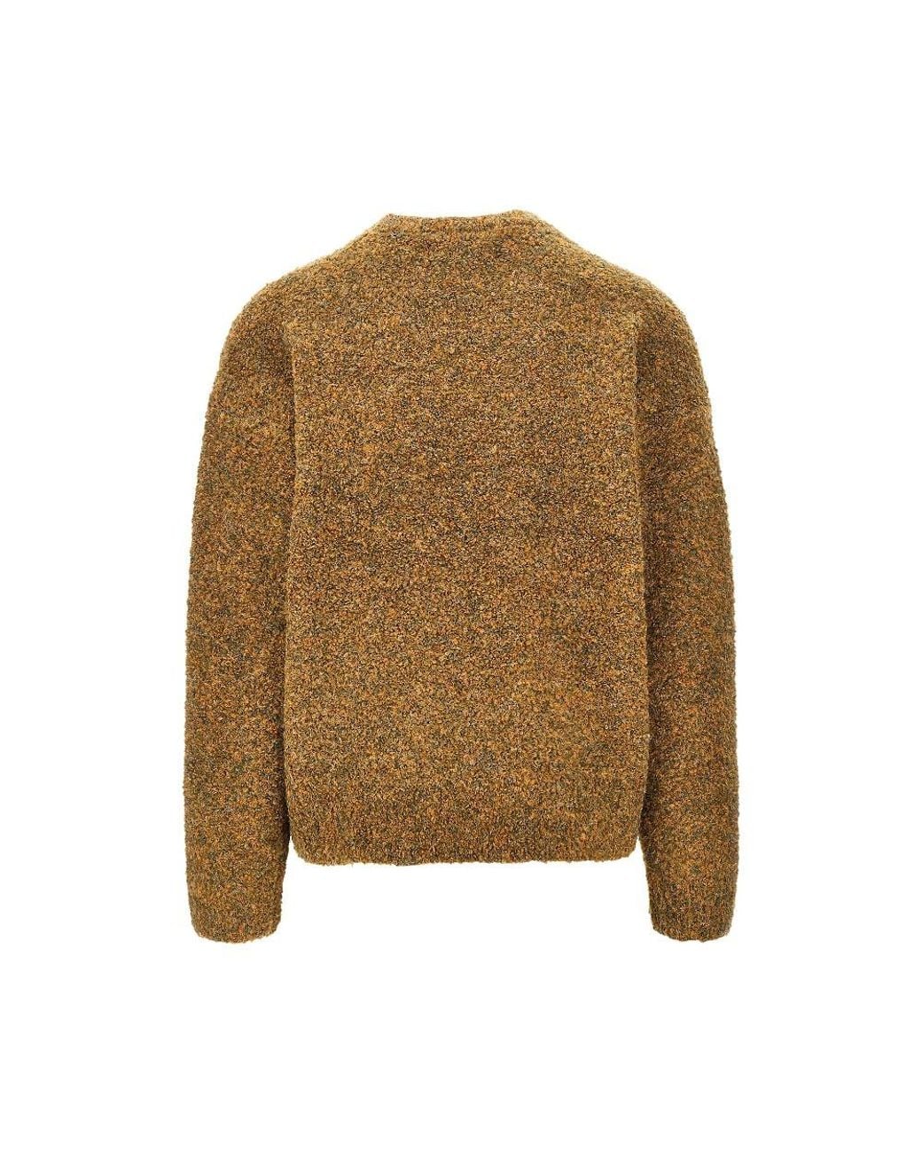 Woodbird Brown Wbkurt Loop Crewneck Sweater for men